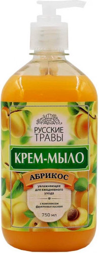 Изображение товара Мыло жидкое Русские травы Крем-мыло Абрикос (750мл)