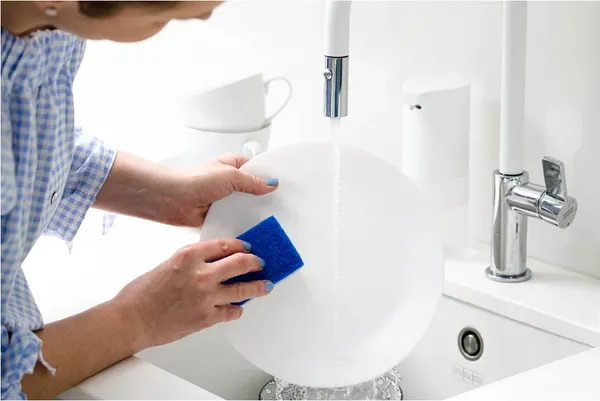 Изображение товара Набор губок для мытья посуды York Бактерия стоп / 034040 (5шт)