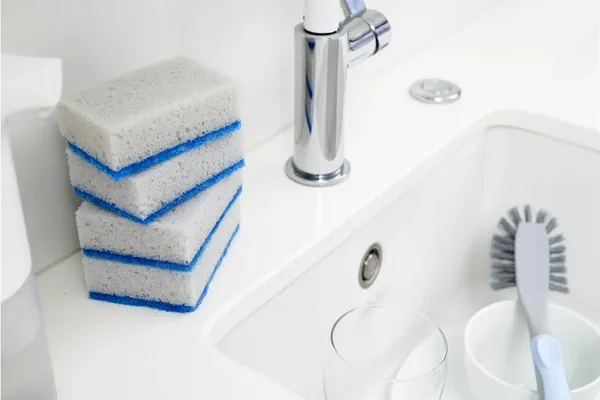 Изображение товара Набор губок для мытья посуды York Бактерия стоп / 034040 (5шт)