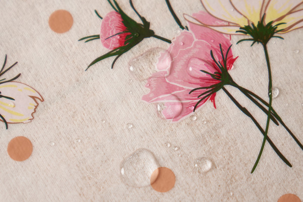 Изображение товара Скатерть Stolima Napco Бабочки и горох 4013 (180x130, карамель)