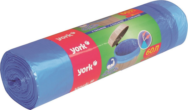 Изображение товара Пакеты для мусора York 60л / 902200 (20шт)