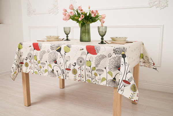 Изображение товара Скатерть Stolima Виниллайт 1003 Одуванчики (110x140)