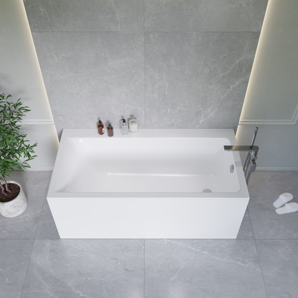 Изображение товара Ванна акриловая Lauter Seraphina 160x80 / 2112160R (с каркасом и сифоном 21Y31010 хром)