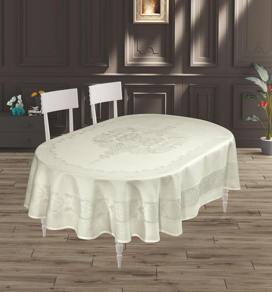 Изображение товара Скатерть DO&CO Viyana 160x220 / 12340 (кремовый)