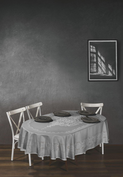 Изображение товара Скатерть DO&CO Viyana 160x220 / 12340 (серый)
