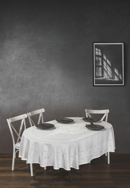 Изображение товара Скатерть DO&CO Viyana 160x220 / 12340 (белый)