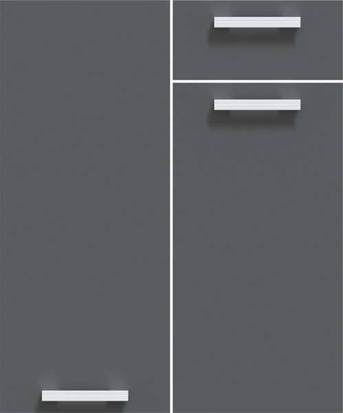 Изображение товара Кухонный гарнитур Интерлиния Мила Лайт 3.6-ПМ3 (серебро/антрацит/белый гранит)