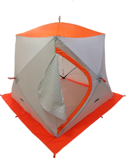 Изображение товара Палатка Пингвин Shelters MrFisher 201 ST Трехслойная (белый/оранжевый, в чехле)