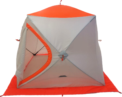 Изображение товара Палатка Пингвин Shelters MrFisher 201 ST Трехслойная (белый/оранжевый, в чехле)