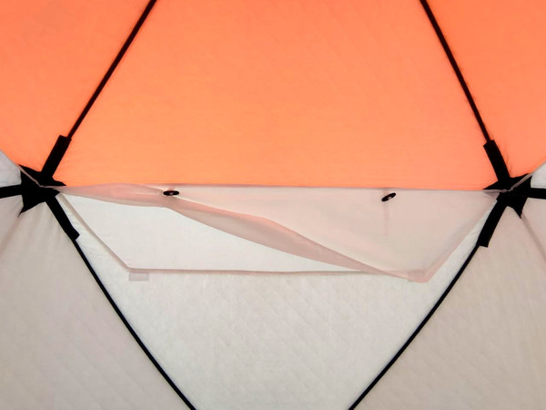 Изображение товара Палатка Пингвин Shelters MrFisher 201 ST Трехслойная (белый/оранжевый, в чехле)