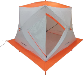 Изображение товара Палатка Пингвин Shelters MrFisher 230 ST Трехслойная (белый/оранжевый, в чехле)