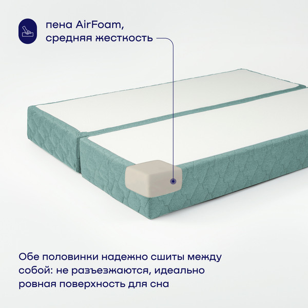 Изображение товара Бескаркасный диван buyson BuyDream Тк. Laguna 670 200x142 (бирюзовый)