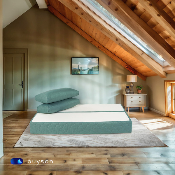 Изображение товара Бескаркасный диван buyson BuyDream Тк. Laguna 670 200x142 (бирюзовый)