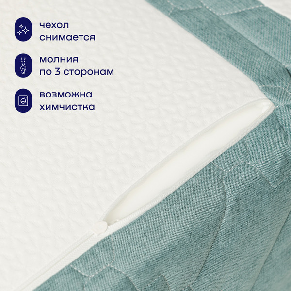 Изображение товара Бескаркасный диван buyson BuyDream Тк. Laguna 670 200x142 (бирюзовый)