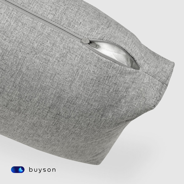 Изображение товара Бескаркасный диван buyson BuyDream Plus Тк. Laguna 932 200x142 (серый меланж)