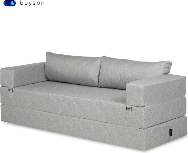 Изображение товара Бескаркасный диван buyson BuyDream Plus Тк. Laguna 932 200x142 (серый меланж)