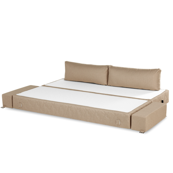 Изображение товара Бескаркасный диван buyson BuyDream Plus Тк. Laguna 130 200x142 (карамель)