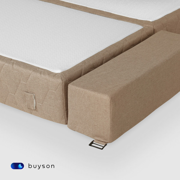 Изображение товара Бескаркасный диван buyson BuyDream Plus Тк. Laguna 130 200x142 (карамель)