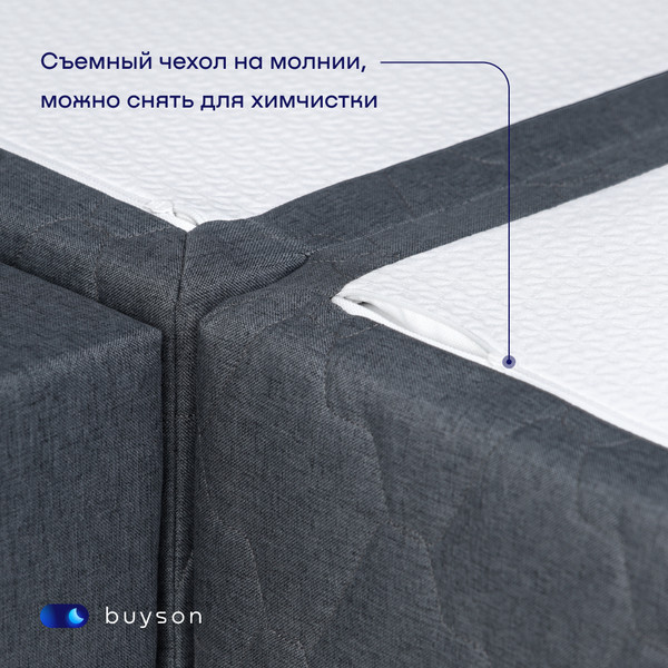 Изображение товара Бескаркасный диван buyson BuyDream Plus Тк. Laguna 997 200x142 (джинс)