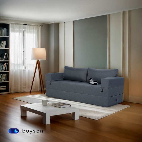 Изображение товара Бескаркасный диван buyson BuyDream Plus Тк. Laguna 997 200x142 (джинс)