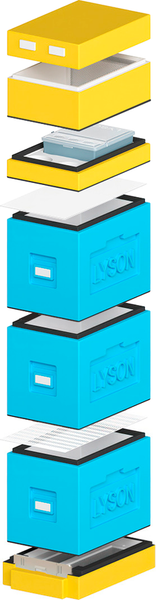 Изображение товара Улей Lyson Дадан На 6 Рамок / WDD115 (синий/желтый)