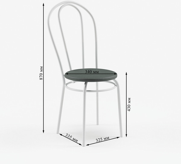 Изображение товара Стул Mio Tesoro Тюльпан (серый/белый)