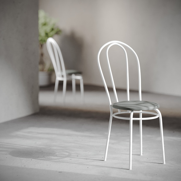 Изображение товара Стул Mio Tesoro Тюльпан (серый/белый)