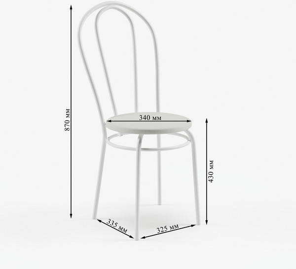 Изображение товара Стул Mio Tesoro Тюльпан (молочный/белый)