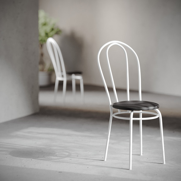 Изображение товара Стул Mio Tesoro Тюльпан (черный/белый)