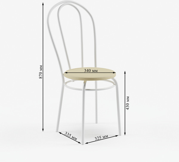 Изображение товара Стул Mio Tesoro Тюльпан (бежевый/белый)