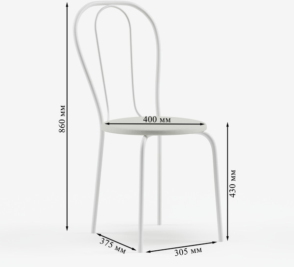 Изображение товара Стул Mio Tesoro Тюльпан Плюс (молочный/белый)