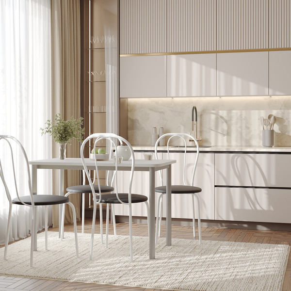 Изображение товара Стул Mio Tesoro Тюльпан Плюс (черный/белый)