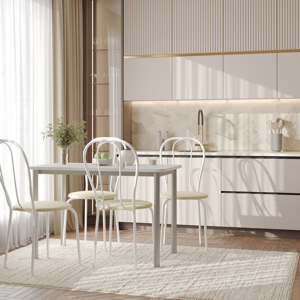 Изображение товара Стул Mio Tesoro Тюльпан Плюс (бежевый/белый)