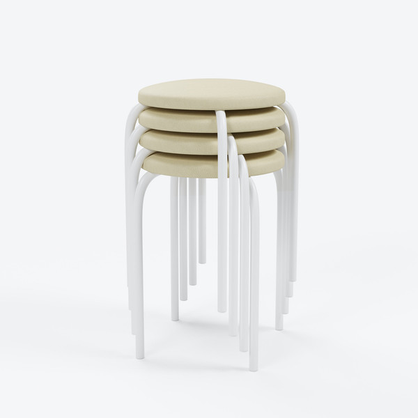 Изображение товара Табурет Mio Tesoro Чико (бежевый/белый)
