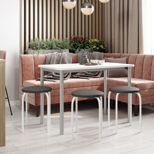 Изображение товара Табурет Mio Tesoro Чико (серый/белый)