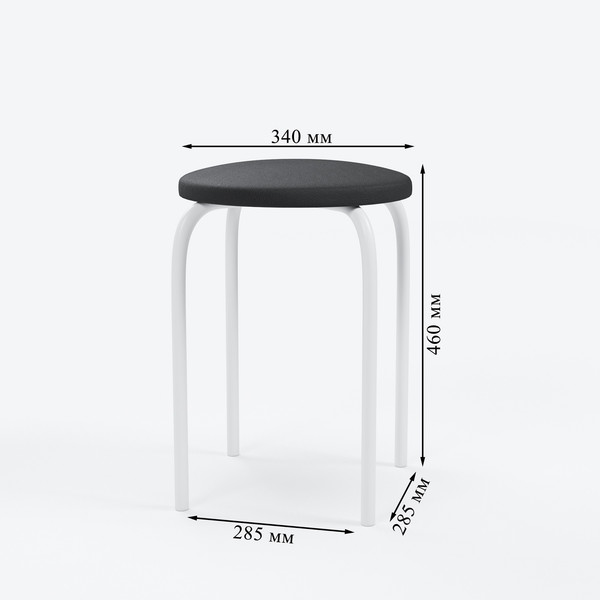 Изображение товара Табурет Mio Tesoro Чико (черный/белый)