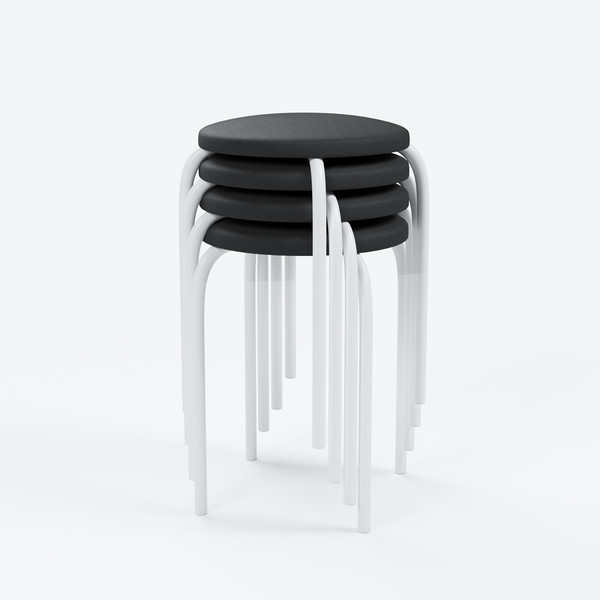 Изображение товара Табурет Mio Tesoro Чико (черный/белый)