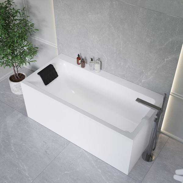Изображение товара Ванна акриловая Lauter Seraphina 170x80 / 2112170R (с ножками, лицевым экраном и сифоном 21Y32000 хром)