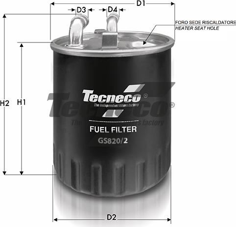 Изображение товара Топливный фильтр TECNECO GS820/2