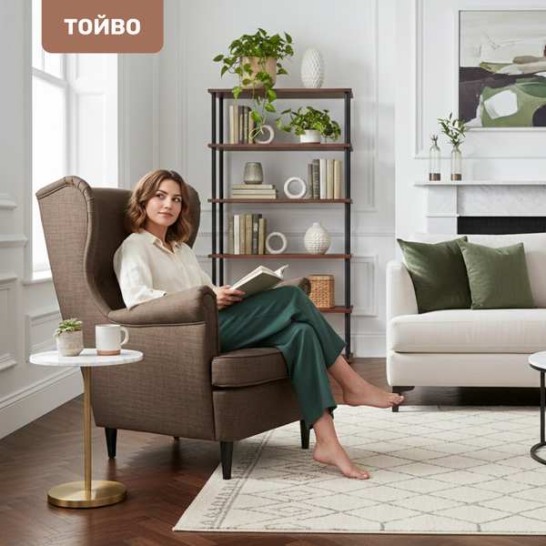 Изображение товара Кресло мягкое Mio Tesoro Тойво (Malmo 28 Brown)