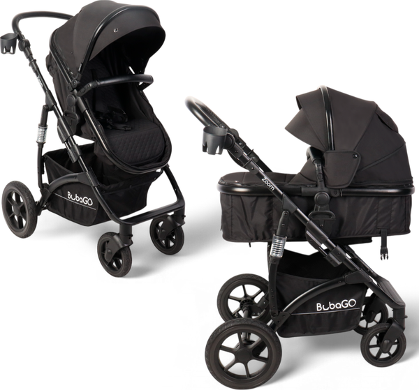 Изображение товара Детская универсальная коляска Bubago Model Zoom 3 в 1 / BG 196-1 (черный)