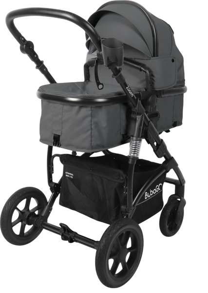 Изображение товара Детская универсальная коляска Bubago Model Zoom 3 в 1 / BG 196-2  (темно-серый)