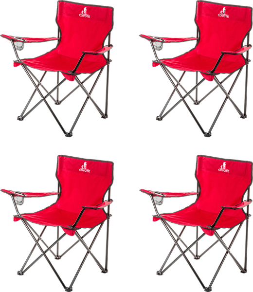 Изображение товара Комплект кресел складных Coyote HKC-1001A (4шт, красный)