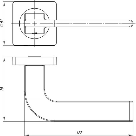 Изображение товара Ручка дверная Ajax furniture K.JK51.Spline GR-23 (графит)