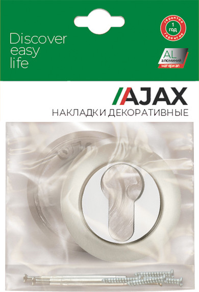 Изображение товара Накладка на цилиндр Ajax furniture ET.R.JR54 SN/CP-3 (матовый никель/хром)