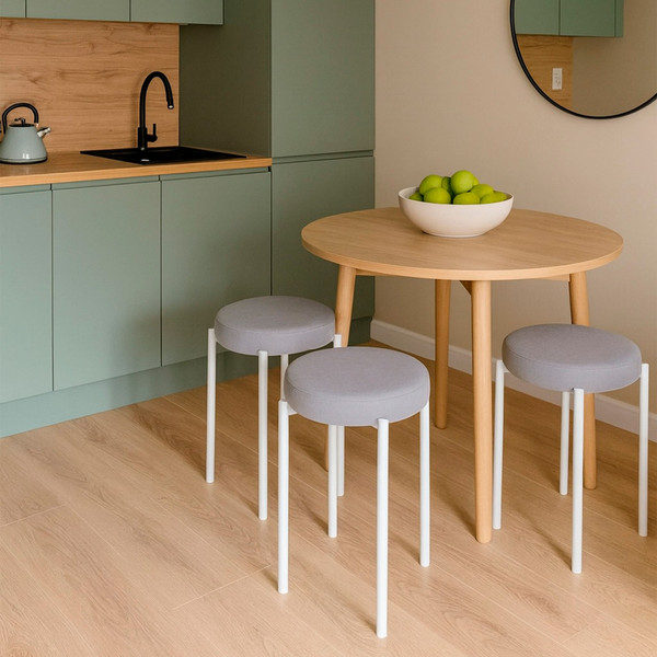 Изображение товара Табурет Мамадома BOB (b20 Silver Lux\белый)