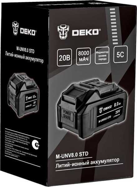 Изображение товара Аккумулятор для электроинструмента Deko M-UNV8.0 STD / 081-1098