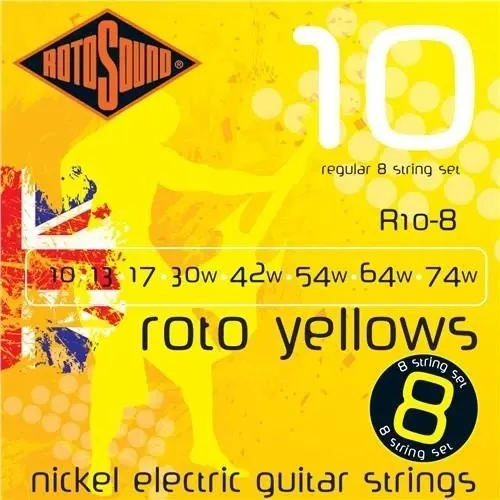 Изображение товара Струны для электрогитары Rotosound R10-8 8 String Nickel Set
