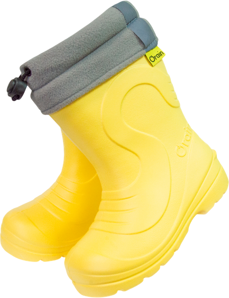 Изображение товара Резиновые сапоги детские O'rain 38(СЕ)220УФ (р.33-34, желтый/серый)