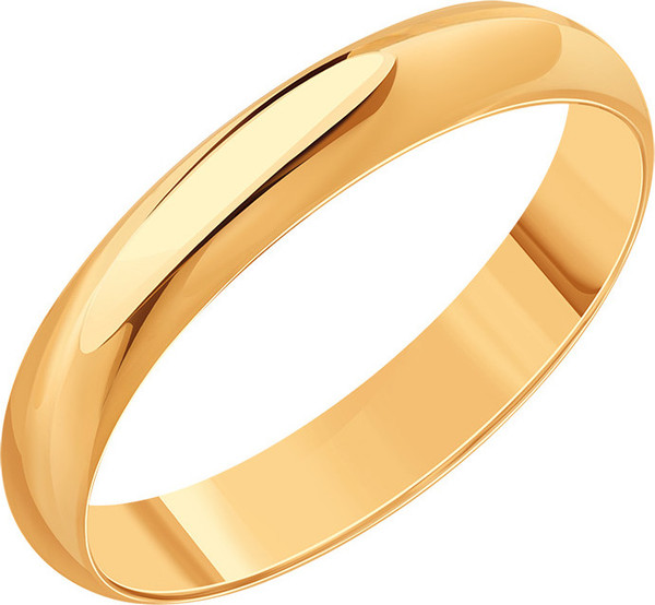 Изображение товара Кольцо обручальное из красного золота 7 КАРАТ П7302-004К143 (р.15)